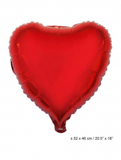 Folienballon: Herzform, rot, 52*46 cm