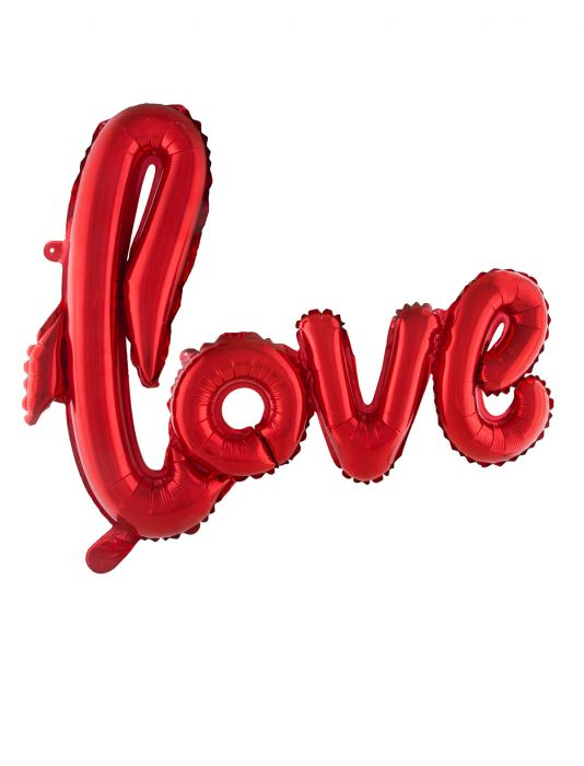 Folienballon: Schriftzug, love, rot,