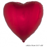 Folienballon: Herzform, rot, 80*75 cm