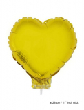 Folienballon: Herzform, gold, 28cm