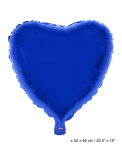 Folienballon: Herzform, blau, 52*46 cm