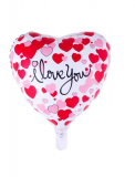 Folienballon Herz Aufdruck:I love you 45cm