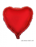 Folienballon: Herzform, rot, 52*46 cm