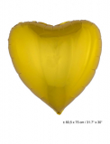 Folienballon: Herzform, gold, 80*75 cm