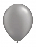 Latex Ballon HQ 30cm Silber Metallic